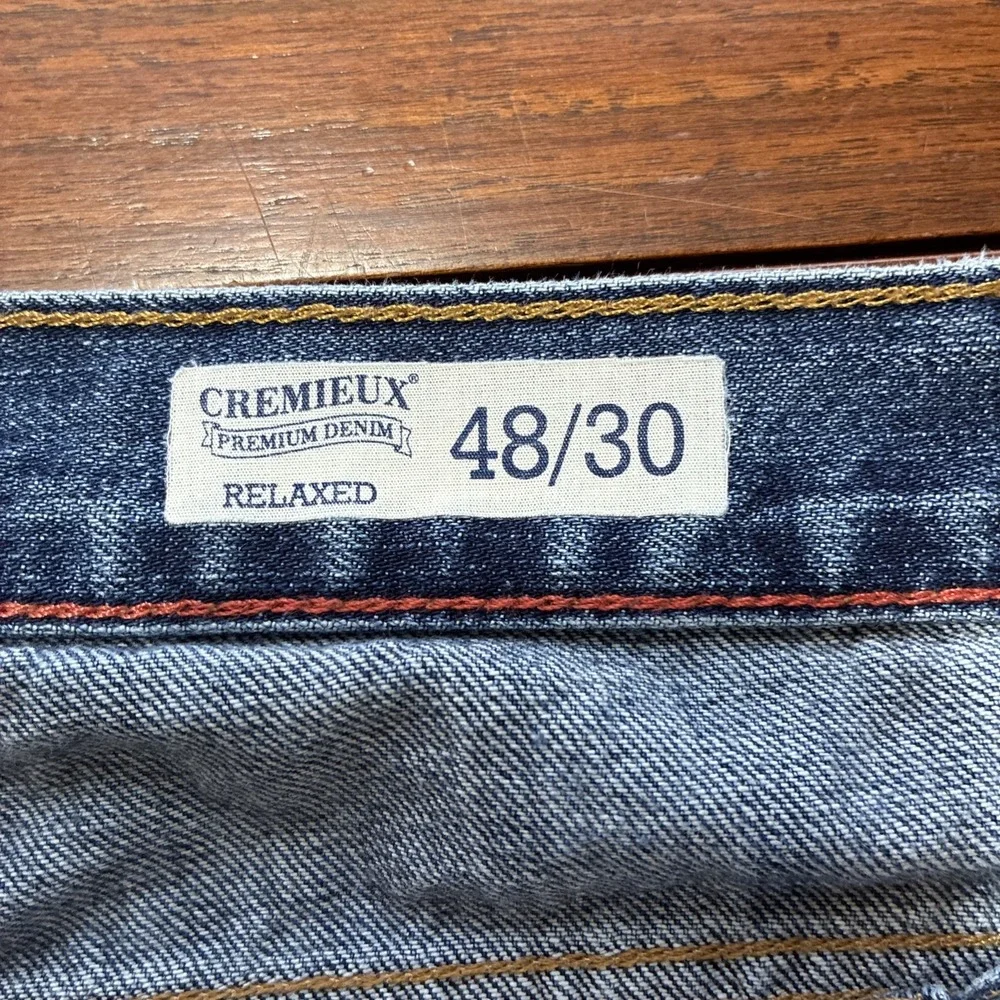 Cremieux Relaxed Fit Straight Jeans SZ 48/30 (29) Big & Tall Medium Wash EUC